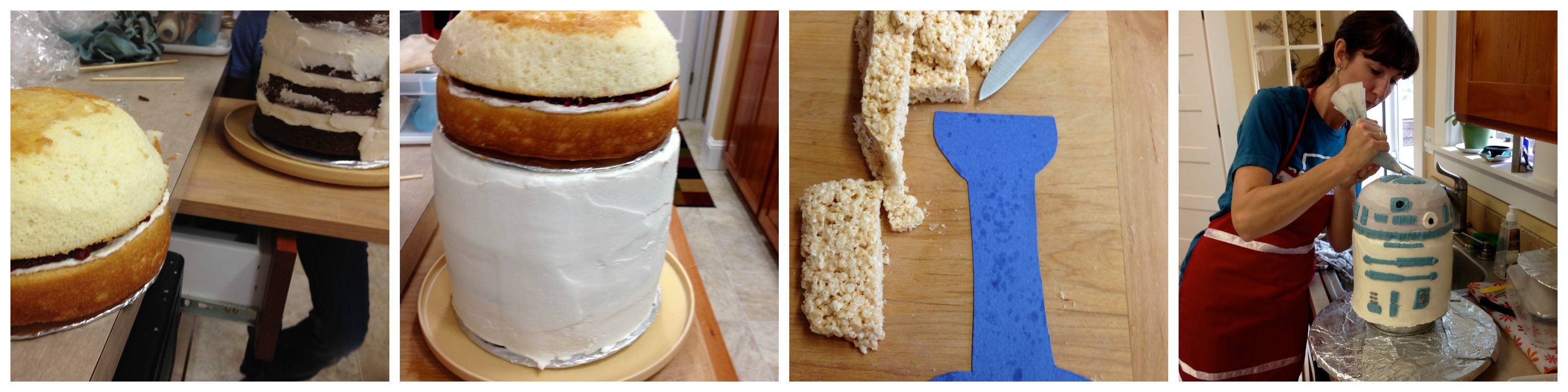 R2D2 cake collage 1