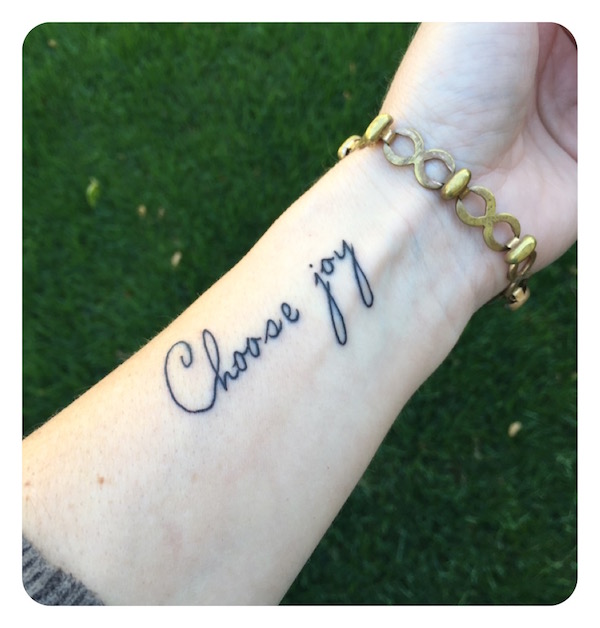 choose joy tattoo